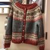 Amazon Suéter de punto jacquard estilo étnico europeo y americano para mujer, cárdigan de punto para otoño e invierno, suéter de un solo botón