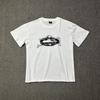 Camiseta Vlone Fog de Manga Curta Masculina Gola Redonda Camiseta Básica Solta de Verão Casual Versátil