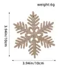 Decoraciones de Navidad 10 cm Copos de Nieve Plástico Copos de Nieve Enpolvados Decoración de Árbol de Navidad Colgantes de Copos de Nieve Calados