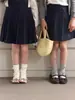 WF239 Calcetines Nuevos de Otoño para Niños Bebé Terciopelo Múltiples Nudos Algodón Peinado Calcetines Cortos Estilo Princesa Calcetines de Moda Venta al por Mayor