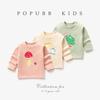 Tops de Otoño para Niñas, Camisetas de Manga Larga para Bebé, Camisetas Básicas de Algodón Puro para Niño, Ropa para Niño Pequeño con Dibujos Animados y Cuello Redondo, Primavera y Otoño