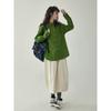 Falda Midi Elástica de Estilo Japonés para Mujer, Nuevo Diseño de Primavera, Holgada y Adelgazante, Falda de Trabajo de Alta Gama con Estampado de Capullos Florales