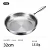 Sartén sin Recubrimiento con Textura Martillada, Antiadherente, Uso Doméstico, Acero de Triple Capa, Adecuado para Freír Bistec y Huevos, Compatible con Estufas de Inducción y Gas