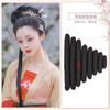 Peluca Hanfu, bolsa de pelo con cojín mejorada, bolsa de cuerno flexible, palo de cuerno de seda con cabello completo, bolsa de luna creciente de fabricación Ming