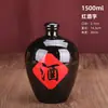 Potes de cerâmica de barro para vinho no atacado 1kg 2kg 3kg 5kg 5kg para uso doméstico, potes selados para armazenamento na adega com tampas de cerâmica e rolhas de madeira