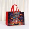 Bolsa de tela no tejida india Diwali transfronteriza, bolsa de mano grande para fiesta, regalo, bolsa impermeable laminada para llevar
