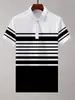 Camisa Polo de Manga Corta con Botones Bloque de Color Temu Transfronteriza, Moderna, Casual, Sencilla, Transpirable, Negocios al Aire Libre