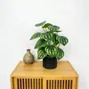 Atacado de Fábrica 17 Peças Plantas Verdes em Vasos Folha Artificial Impressa em 3D Decoração de Fundo para Fotografia Bonsai Enfeites de Plantas