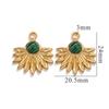 Pendientes de piedra natural con forma de girasol bohemio, collar, colgante de acero de titanio, accesorios para hacer joyas DIY.