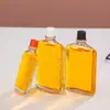 Botella de Vidrio Transparente con Flor Roja para Aceite Esencial, Botella de Aceite de Masaje de 3-50ml, Botella Vacía para Relleno de Aceite Activo para el Hogar
