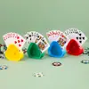 Soporte de Cartas Triangular Perezoso de Cuatro Colores Soporte de Cartas Portátil para Póker Accesorios para Juego de Romper Huevos Hogar Creativo Juego de Descompresión