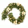Guirlanda de Natal Pendurada na Porta 180/270cm Decorações Artificiais Videira de Árvore de Natal Enfeites Arranjo de Cena Porta