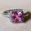 Anillo liso de venta cruzada europea y americana exagerado anillo rosa nicho sentido de alto nivel no se decolora anillo combinado mujer Amazon Z2