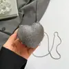Bolsa Pequena Versátil de Coração Nicho Incrustada de Diamantes para Mulheres 2025 Verão Novo Estilo Jantar de Celebridade Bolsa de Ombro Bolsa Transversal Fashion