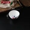 Cerâmica sob esmalte, estilo vintage, porcelana azul e branca nostálgica, tigela em formato de galo, tigela de arroz, prato, travessa, conjunto de talheres