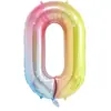 Globo Digital de 40 pulgadas Versión EE. UU. Color Degradado 0-9 Grande de Papel de Aluminio Decorativo Cumpleaños Globo con Número Degradado