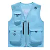 Chaleco de Trabajo para Hombre Exterior Multibolsillos Chaleco de Pesca para Fotógrafo Logo Imprimible Ropa de Trabajo Chaleco de Director
