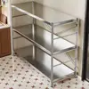 Estante para horno de microondas, estante multifuncional para hornos y ollas arroceras, estante de almacenamiento de banco de trabajo multicapa de pie estilo japonés para cocina