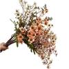 Rosa de otoño de rama larga, flor artificial, estilo europeo, mesa de comedor, margarita de otoño, flor artificial, decoración de hotel, flor de ciruelo, flor de seda, venta al por mayor