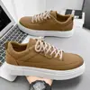 Zapatos Negros Lisos de Estudiante para Todas las Estaciones, Tenis Casuales con Cordones Estilo Coreano para Hombre con Suela Gruesa, Zapatos de Lona Transpirables para Exteriores Estilo Hong Kong