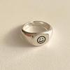 Anillo Sencillo Brillante para Mujer, Retro, Elegante, Versátil, Ideal para el Trabajo, Anillo Abierto, Elegante Anillo para el Dedo Índice, Moderno
