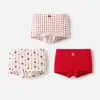 Calzoncillos tipo bóxer de algodón para niña Balabala, Shorts Rojos para Niños para el Año del Dragón, Estilo de Año Nuevo, Paquete de Tres