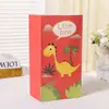 Bolsas de Dulces de Dinosaurios Bolsas Creativas para Comida Bolsas de Papel Kraft Bolsas para Empaquetar Dulces de Regalo Pegatinas Al Por Mayor