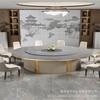 Hotel Nueva mesa de comedor eléctrica de estilo chino con placa de roca, mesa redonda grande, caja de restaurante para 15 personas, 20 personas, mesa de olla caliente moderna y ligera de lujo