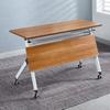 Mesa de Conferencia Plegable, Mesa Larga Desmontable de Empalme con Ruedas, Escritorio Multipropósito, Combinación de Mesa Plegable Doble para Entrenamiento