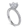 Anillo Tonglin Clásico de Plata de Ley con Zircón de Seis Garras, Anillo Sencillo y de Moda de Plata de Ley S925 para Mujer, Anillo de Compromiso y Propuesta para Mujer