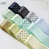 Cinta de poliéster con puntos, cinta de lunares brillantes de una sola cara, accesorios para el cabello DIY para niños, material para moños, caja de regalo, bolsa para envolver ramos