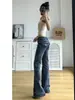 Jeans de Pierna de Campana Estilo Yi Mengling para Mujer 2026 Otoño Nuevos Retro de Tiro Bajo Ajustados Pantalones de Campana Estilo Chica Caliente Americana
