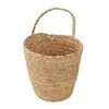 Cesta de Flores Colgante de Hierba de Calabaza Maceta Tejida Cesta de Flores de Paja Decoración DIY para Sala de Estar Balcón Maceta para Planta Verde
