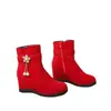 Botines con Cremallera, Botas que Aumentan la Altura con Pedrería Interior, Nuevos Botines de Estilo Coreano Otoño e Invierno 2025, Cómodos Botines de Algodón Martin, Antideslizantes