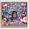 Decorações de Natal da Amazon Homem de Gengibre Criativo Adesivos Eletrostáticos Suprimentos para Festa de Natal Boneco de Neve Adesivos para Vidro