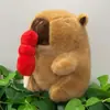 Pelúcia de Capivara com Tartaruga, Boneca de Capivara 25cm, Presente de Aniversário para Crianças, Edição de Verão