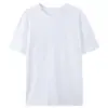 Camiseta branca masculina de algodão penteado, manga curta, verão, solta, casual, respirável, 180g