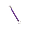Chaveiro retrátil de mola multicolorido, chaveiro com cordão de estilingue de plástico, cordão anti-perda para controle de acesso de crachá de trabalho, pingente portátil