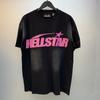 Comércio exterior Beleza Tendência Ins Mesmo Estilo Hell Star Clássico Carta Logotipo Impressão Verão High Street Casual Manga Curta t