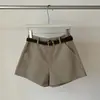2026 Novos Shorts Casuais Femininos de Lã Estilo Coreano Cintura Alta Emagrecedores Versáteis Corte Reto Linha A Outono