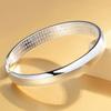 Pulsera Plateada de Concubina Imperial para Mujer Plata de Ley S999 Electrochapada Joyería de Mano de Moda Joyería de Plata del Sutra del Corazón de Celebridad de Internet Pulsera Abierta Sólida Brillante