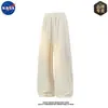 Pantalones Casuales Rectos de Pierna Ancha de Alta Calidad para Hombre, Co-Branded NASA, Primavera, Deportivos, Versátiles, Caída Suave, Largos