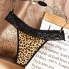 Nueva combinación de estampado de leopardo, seda de hielo, encaje sexy, ropa interior para mujer, cintura baja, estampado de leopardo, ropa interior sexy para mujer, fabricantes