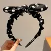 Diadema Nueva 2025 de Lunares con Lazo Corona Alta Antideslizante Onda Pinza para el Cabello Versátil de Gama Alta Accesorio para el Cabello