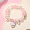 Pulseira de Cristal Explosão Sanrio Contas à Mão Fofa Estudante Melhor Amiga Pulseira Pequena Fresca Desenho Animado Casal Pulseira