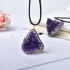 Colgante de Racimo de Amatista Natural de Donghai Hecho a Mano Collar de Cristal Fabricante Venta al por Mayor Venta Caliente Transfronteriza
