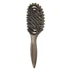 Peine de Estilo Rizos Rebotantes Transfronterizo, Peine para el Cabello con Recorte de Cerdas de Cerdo, Peine Masajeador, Cola Puntiaguda en Forma de S, Peine Grande para Cabello Rizado de Onda