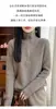 Suéter Grueso Trenzado de Peso Pesado 100% Lana Pura para Mujer, Camiseta Base de Punto, Corte Holgado, Media Cremallera, Cuello Alto, Otoño/Invierno