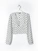 Europeu e americano nova moda slim deep v single- breasted ponto de manga comprida camisa top