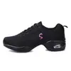 Nuevos zapatos de baile de verano, zapatos de baile modernos de malla flyknit transpirable, zapatos de baile cuadrado para adultos, zapatos de baile para mujer con suela blanda
